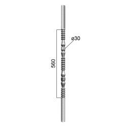 DOPREDAJ! Kruhová tyč-rúrková H-1000mm, ø32mm, stena 1mm DOPREDAJ! Kruhová tyč-rúrková H-1000mm, ø32mm, stena 1mm